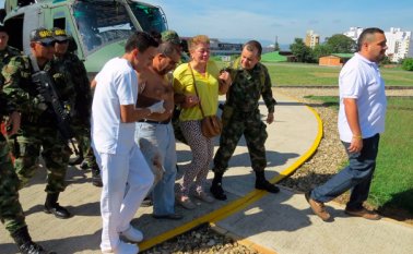 Las víctimas fueron trasladadas por el Ejército a un hospital de Bucaramanga. Ejército Nacional