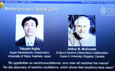 Takaaki Kajita y Arthur B. McDonald, ganadores del Nobel de Física. AFP
