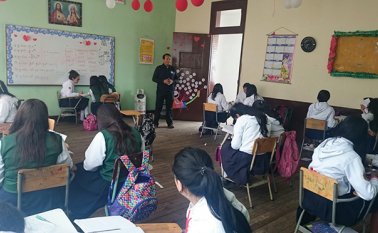 Los operadores del programa Vive Digital promocionaron en los colegios el uso de los sistemas informáticos. Cortesía