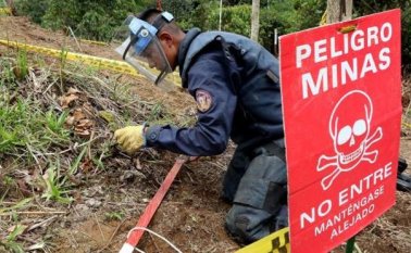Desminado en la vereda Orejón. Colprensa