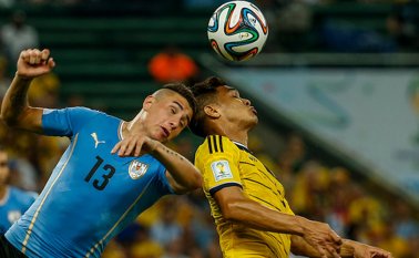 En el estadio Maracaná de la ciudad de Rio de Janeiro, Colombia venció a Uruguay 2 - 0 en la Copa Mundo de la Fifa Brasil 2014. Colprensa