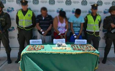 Los tres adultos quedaron a órdenes de la Fiscalía General, mientras que la niña permanece con las autoridades de infancia y adolescencia. Policía Nacional