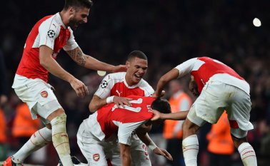 Arsenal logró su primera victoria en la Champions League. AFP´