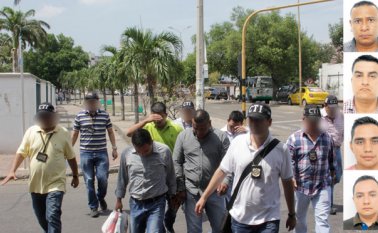 Los cuatro policías capturados eran presentados este jueves ante una jueza en la audiencia de imputación de cargos. Cristian Herrera