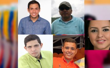 Juan Felipe Corzo, Oswaldo Rincón, Octavio Alonso León Celis, Miguel Ángel Flórez Dávila y Shirley Hernández. Archivo