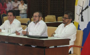 Las Farc en las negociaciones en La Habana. Archivo