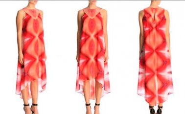 Este es el vestido denominado "vagina" en redes sociales. Tomada de Internet