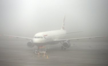 Así estaba la visibilidad den el aeropuerto de Heatrow. AP