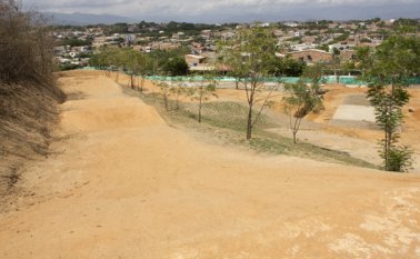 Así luce la pista de ciclocross recreativo construida en Cañafístolo con recursos de Coldeportes y gestión de la Gobernación. Alfredo Estévez