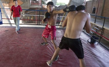 Son muchos los años que lleva la Liga de boxeo, ‘peleando’ debajo de las gradas del estadio General Santander. Archivo