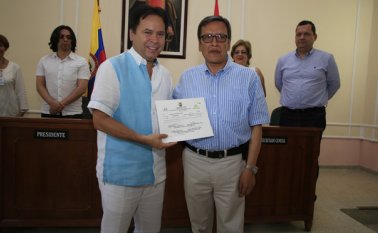 William Villamizar, gobernador electo. Juan Pablo Cohen y Alfredo Estévez