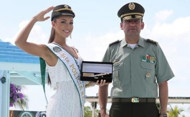 Daniela Herrera Avendaño, nueva reina de la Policía. Colprensa