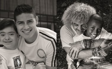 James Rodríguez y Carlos "El Pibe" Valderrama Colprensa