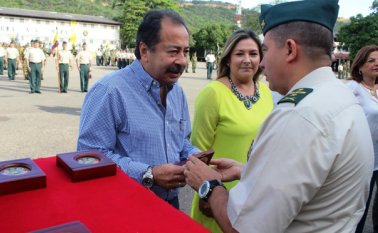 El acto especial se llevó a cabo en la Plaza de Armas del Cantón Militar San Jorge. Cortesía