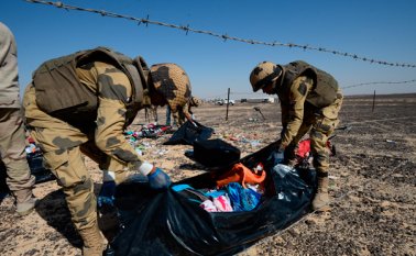 Las 224 personas que iban en el avión murieron. AFP