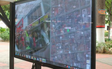 Los ‘Botones de ayuda inmediata’, les permite a los comerciantes alertar a los uniformados del cuadrante sobre situaciones sospechosas. Policía Nacional