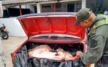 Posiblemente el alimento era traído hacia los mercados locales. Policía Nacional