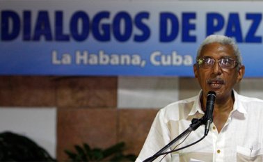 El cabecilla de las Farc Joaquín Gómez, expresó que "será imposible" dejar las armas y firmar un acuerdo sin suprimir el paramilitarismo. Archivo