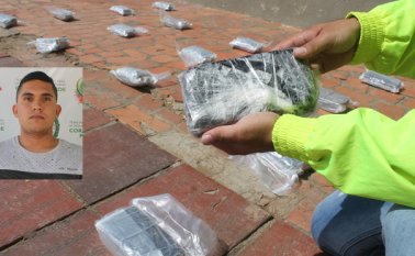 José Alfredo Pacheco Alfaro fue capturado cuando transportaba la droga. Cortesía