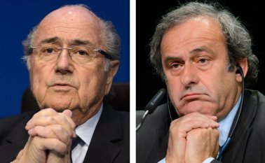 Joseph Blatter y Michel Platini AFP