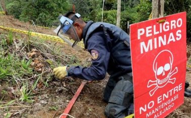 Limpieza y descontaminación de minas antipersonal en la vereda El Orejón, municipio de Briceño, Antioquia. Colprensa