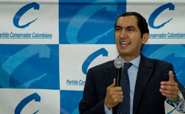 El presidente del Partido Conservador, David Barguil, y el secretario de la colectividad viajarán a Venezuela como veedores del proceso electoral. Archivo
