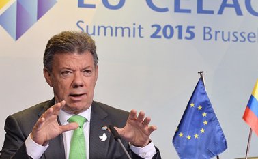 Avanza agenda del presidente Santos en Bélgica. Colprensa.