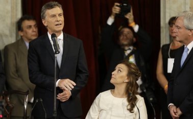 Macri enfatizó que "Argentina es un país con realidades distintas que deben integrarse en un país unido". AP