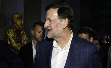 Así quedó Mariano Rajoy luego de recibir el puñetazo. Tomada de Internet