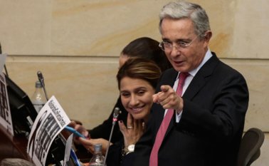 El expresidente Álvaro Uribe Vélez, jefe del Centro Democrático, fue elegido como el mejor senador de 2015. Colprensa
