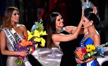 Miss Colombia Ariadna Gutiérrez había sido anunciada por Harvey como ganadora. AP