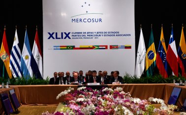 Este lunes, en Asunción se desarrolla una nueva cumbre del Mercosur. AFP