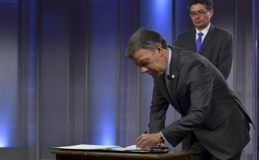 Juan Manuel Santos, presidente de Colombia. AFP