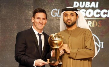 Mejor jugador del año en la séptima edición de los Globe Soccer Awards. AFP