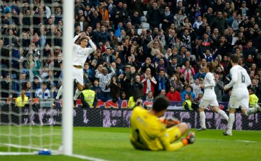 El portugués marcó dos goles en el juego contra Real Sociedad. AP