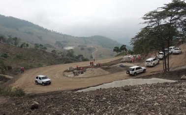 Así luce la vía La Donjuana-Durania en su primera fase, que empezó a ejecutarse a finales del 2014.  Cortesía