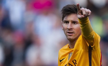 Messi aportó el gol de la victoria del Barcelona frente al Málaga. AP