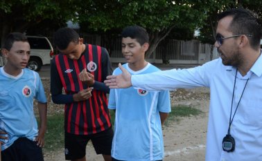 Edwin del Castillo, entrenador de fútbol de la división sub 15 del Cúcuta Deportivo. Archivo