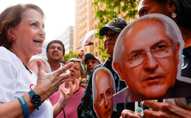 Mitzy Capriles, esposa del encarcelado alcalde de Caracas, Antonio Ledezma. AFP