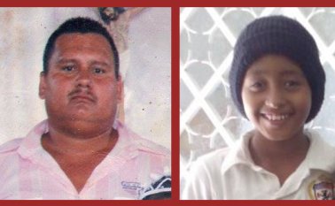 José Alejandro Caicedo Blanco, de 34 años, y su hijo Juan Carlos Caicedo Meneses, de 12. Colprensa