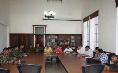 El Consejo extraordinario de Seguridad que se desarrolló en Cúcutan este miércoles fue liderado por el alcalde César Rojas. Cortesía