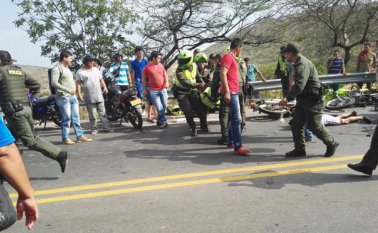 Un fuerte accidente se registró este lunes en la vía que comunica a Cúcuta con El Zulia. Suministrada