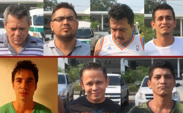 Javier Alfonso Ríos, José Antonio Ascanio, Edgar Armando Ureña, Juan Daniel Andrade, Stephan Arley Abaunza, José Gregorio Jaimes y José Domingo Sierra. Cortesía