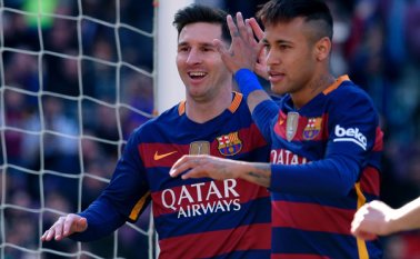 Lionel Messi y Neymar. AFP