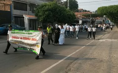 Esta manifestación por la vida se cumplió con el apoyo de la Policía de Cúcuta y de asociaciones de mujeres, jóvenes y adultos mayores. Cortesía