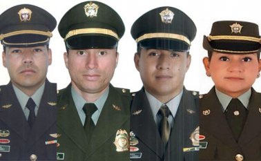 Capitán José Antonio Ramírez Ayala, subintendente David Orjuela Urrego, subintendente Torres Aguilar Eulicer, teniente Claudia del Pilar Mejía Archivo