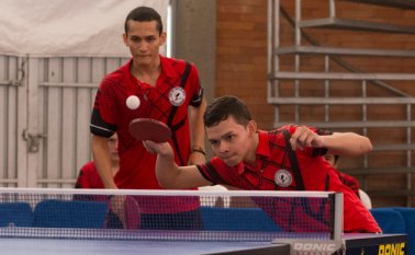 Néstor Buitrago (izquierda) y Néstor Velázquez aportaron su granito de arena, para la tercera medallla de Norte de Santander. Juan Pablo Cohen