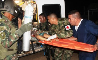 La menor recibió atención por parte de integrantes del Ejército Nacional. Cortesía