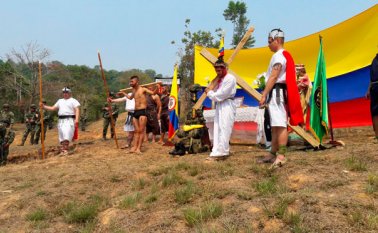 Unos 700 vecinos se sumaron al viacrucis para recordar la Pasión y Muerte de Jesucristo. Ejército Nacional