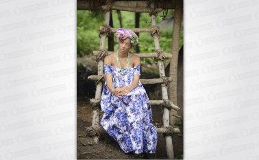 Nina Caicedo durante uno de los rodajes de ‘La esclava blanca’. Cortesía